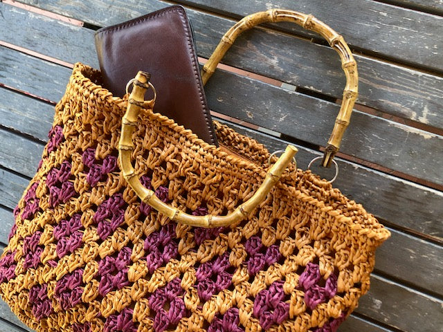 Rafia crochet bag