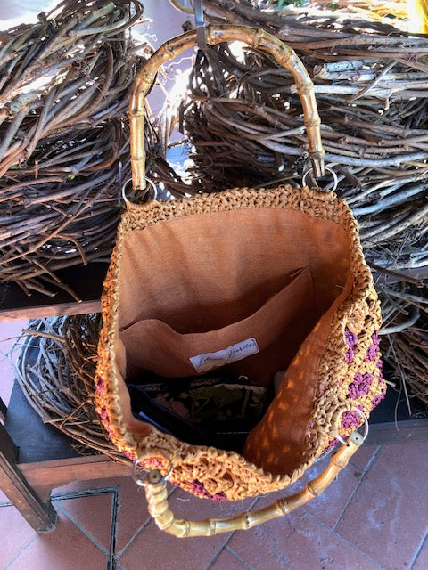 Rafia crochet bag