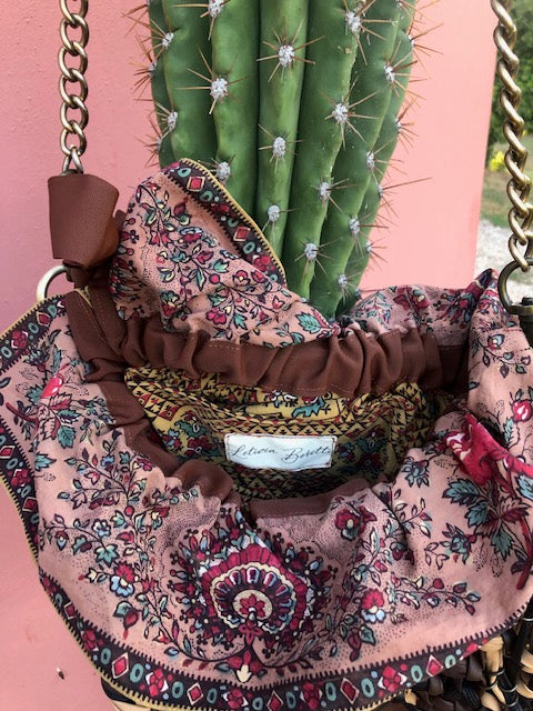 Woven leather bag