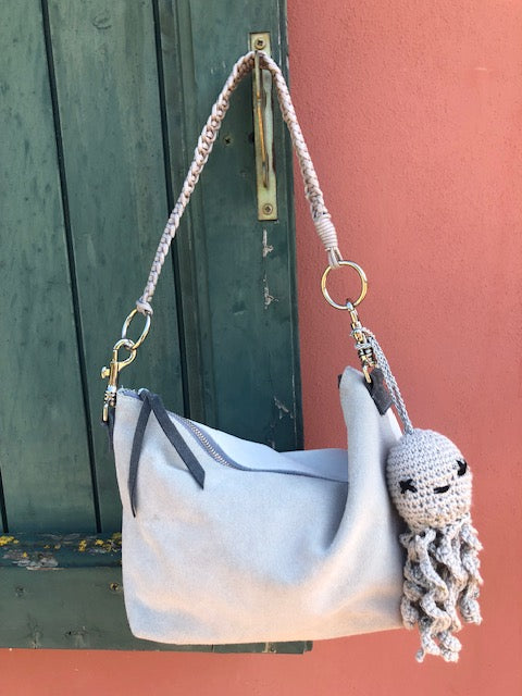 Grey suede Octopus Bag