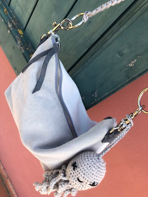 Grey suede Octopus Bag