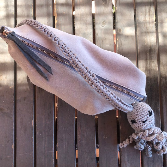 Grey suede Octopus Bag
