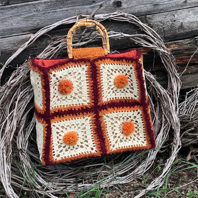 Orange grannysquares bag