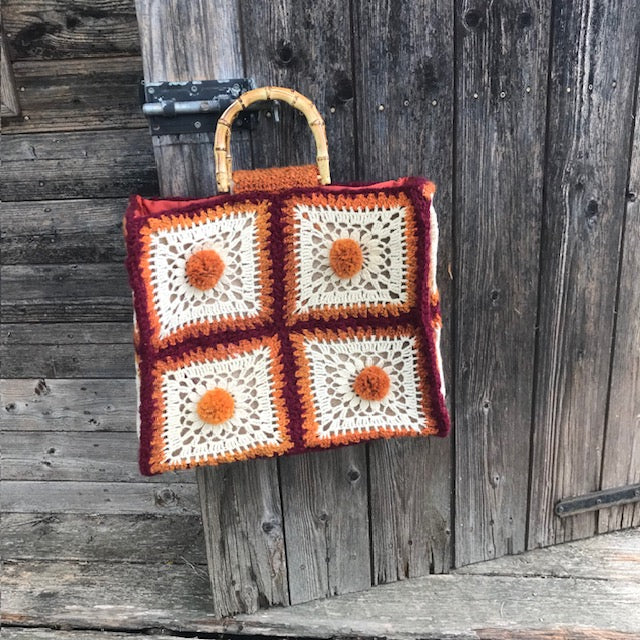 Orange grannysquares bag