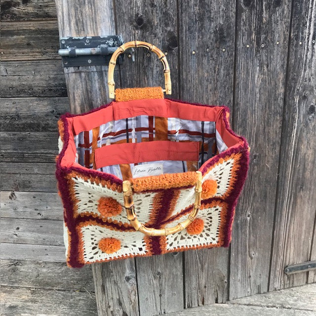 Orange grannysquares bag