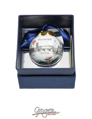 Christmas Ornaments: Florence Profile with Green Lily - 3.14 in.