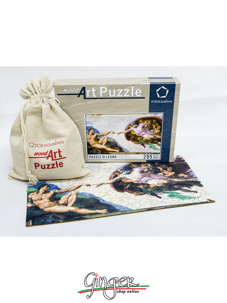 Collectible wooden Puzzle - Michelangelo Buonarroti: the Creation of Adam