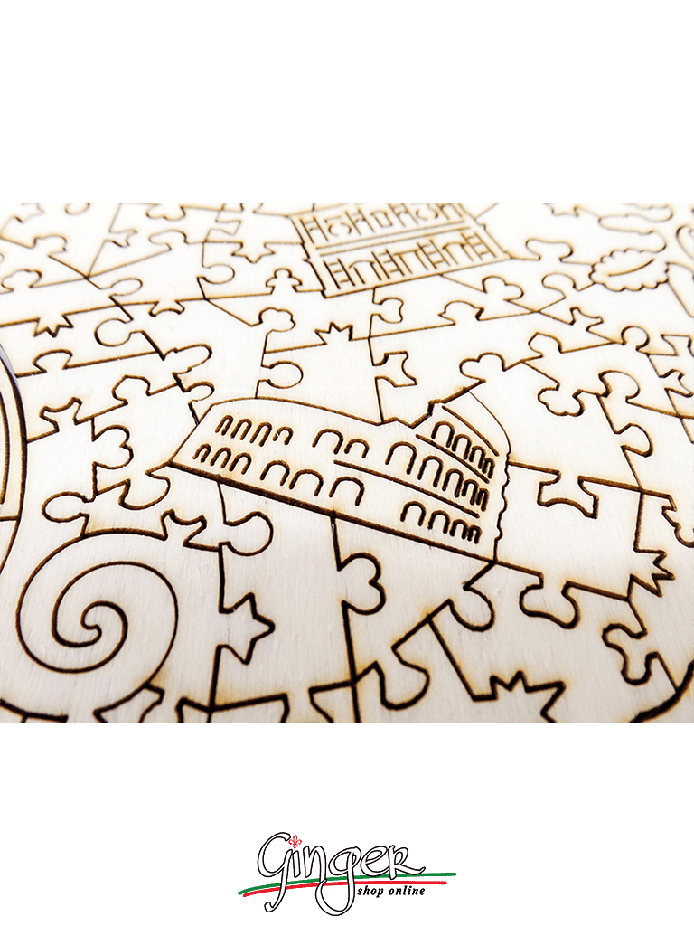 Collectible wooden Puzzle - Michelangelo Buonarroti: the Creation of Adam
