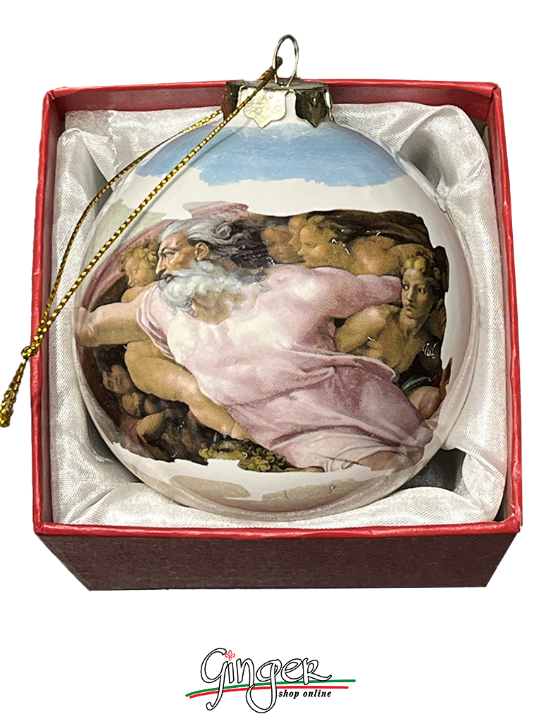 CHRISTMAS BALL Ceramic - Michelangelo's Sistine Chapel