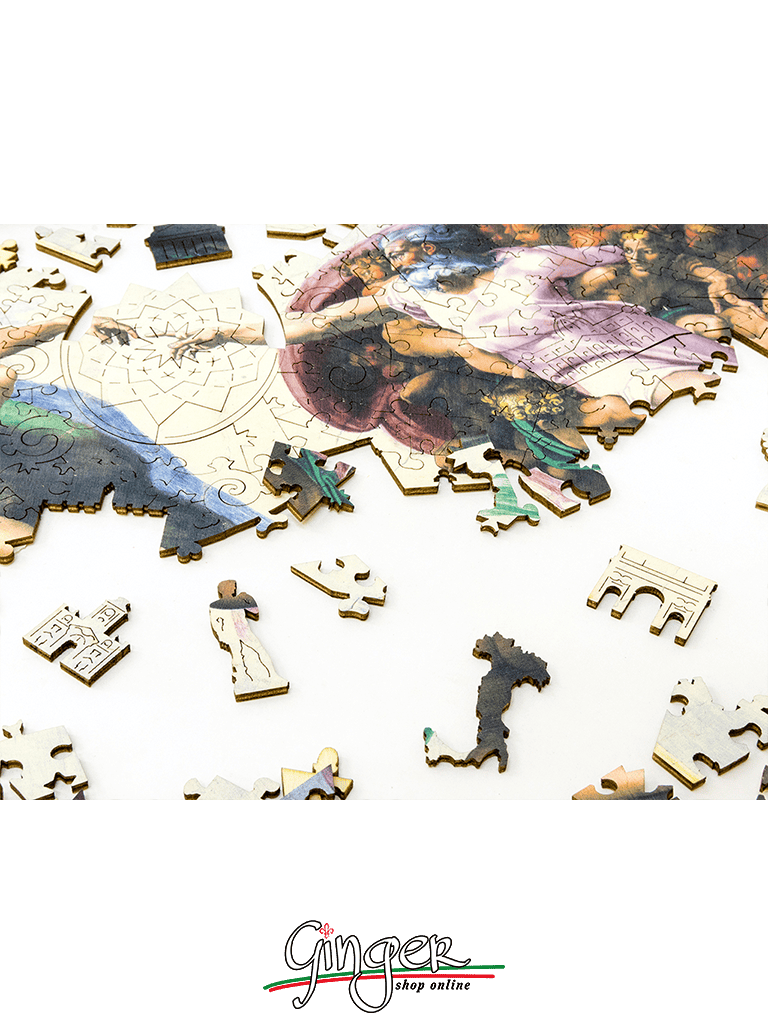 Collectible wooden Puzzle - Michelangelo Buonarroti: the Creation of Adam