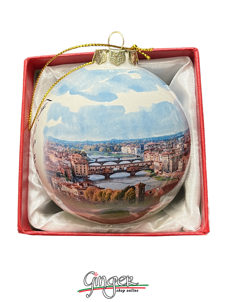 CHRISTMAS BALL Ceramic - View from Piazzale Michelangelo (Florence)