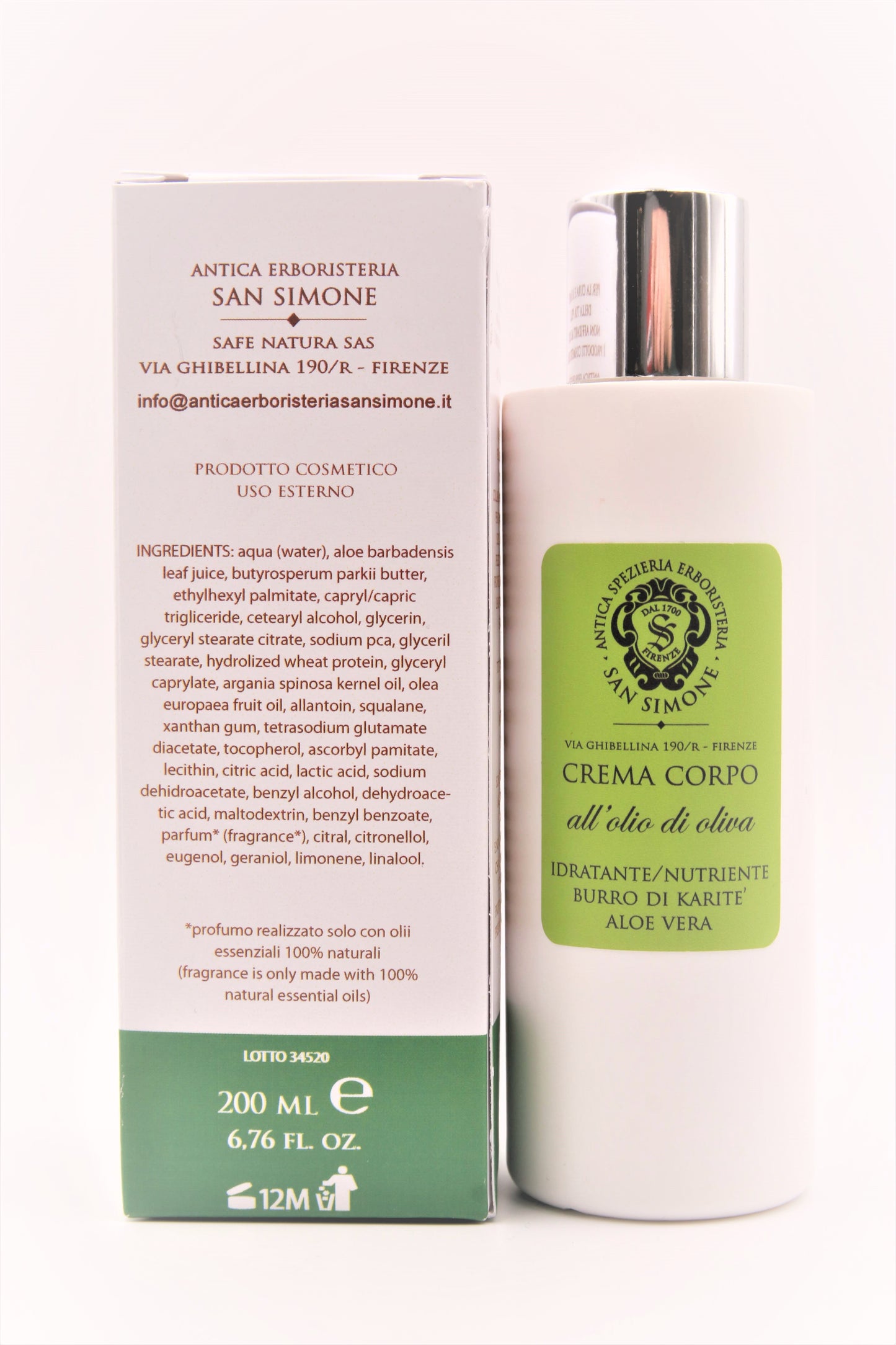 Natural beauty products pack from Tuscany