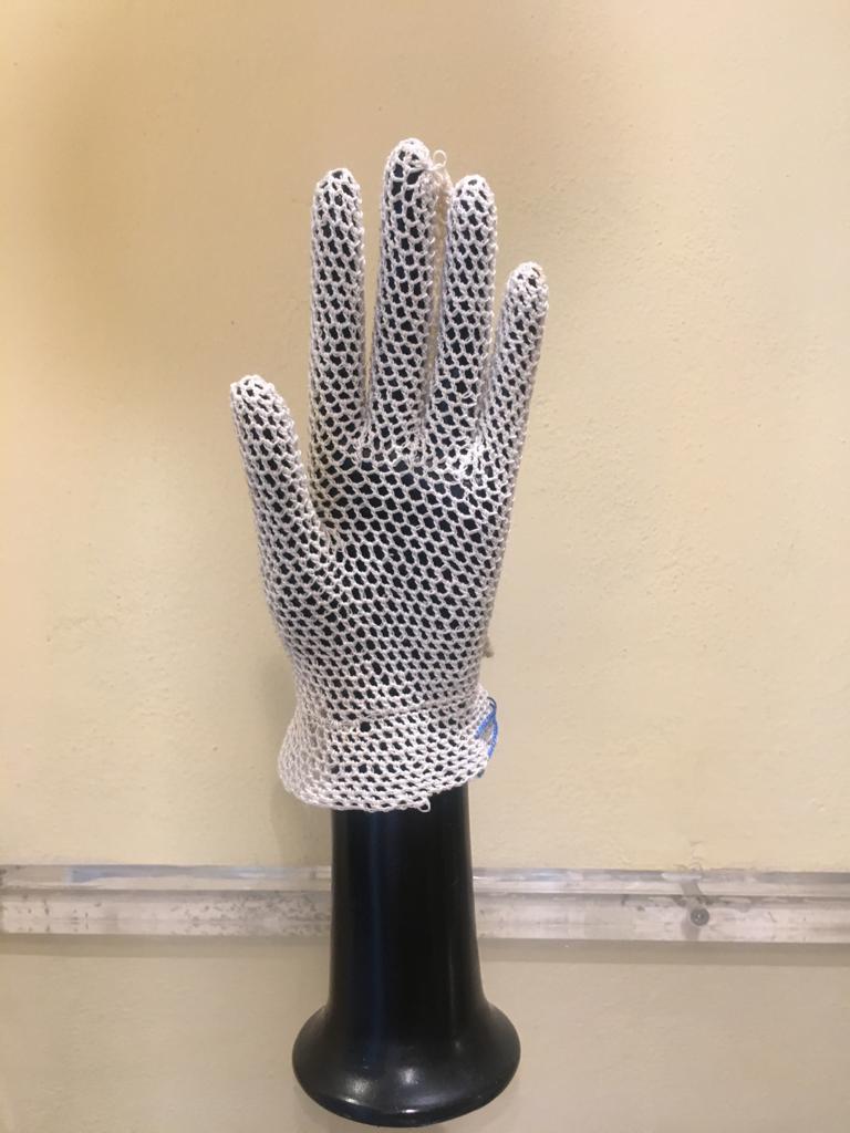 Knitted crochet ladies gloves