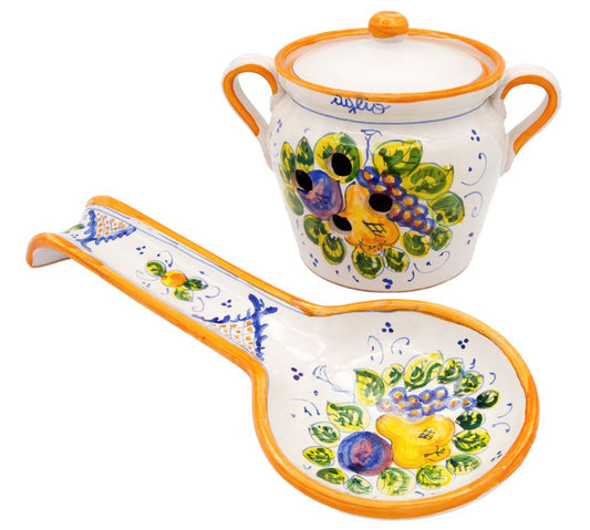 Kitchen set in the Autumn decoration