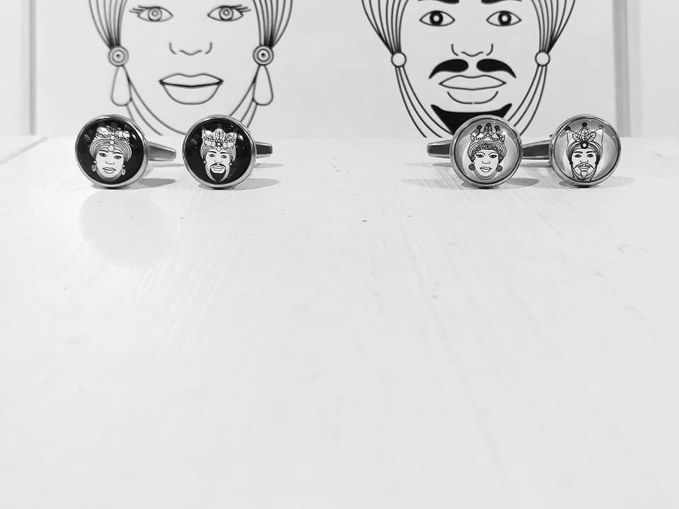 White cufflinks