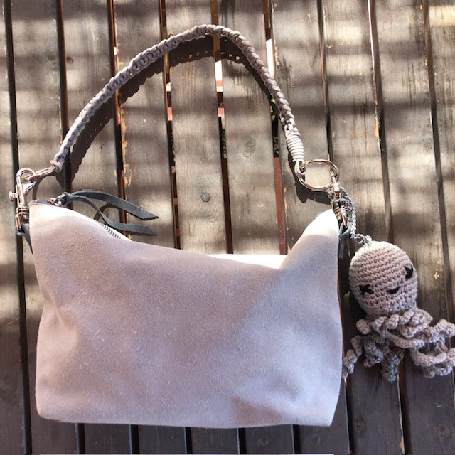 Grey suede Octopus Bag