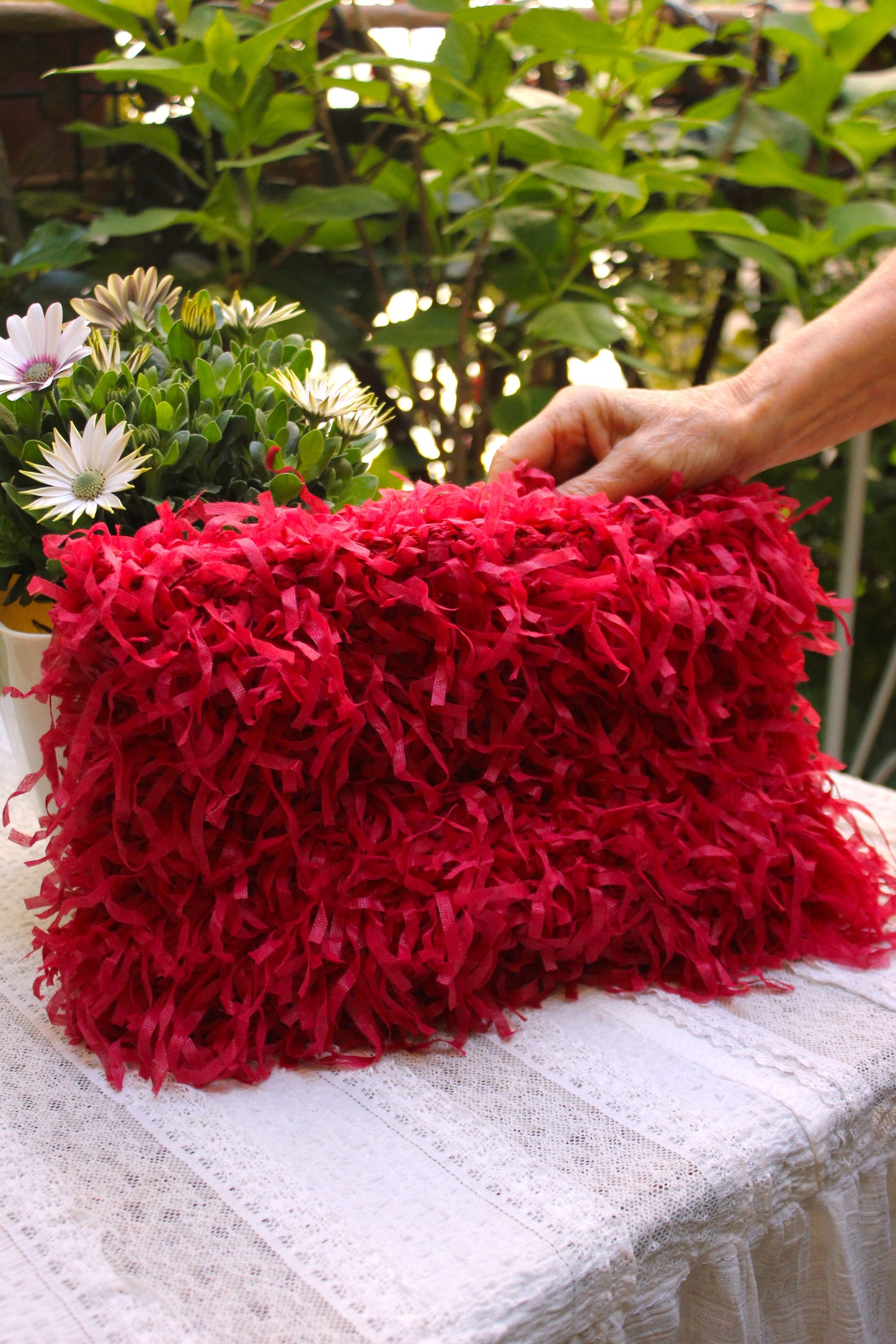 CHERRY RED CLUTCH BAG