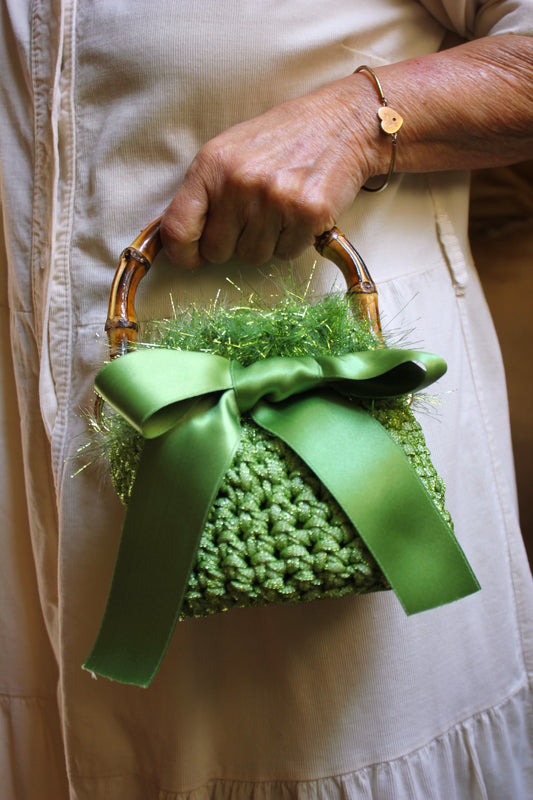 GREEN BUCKET BAG
