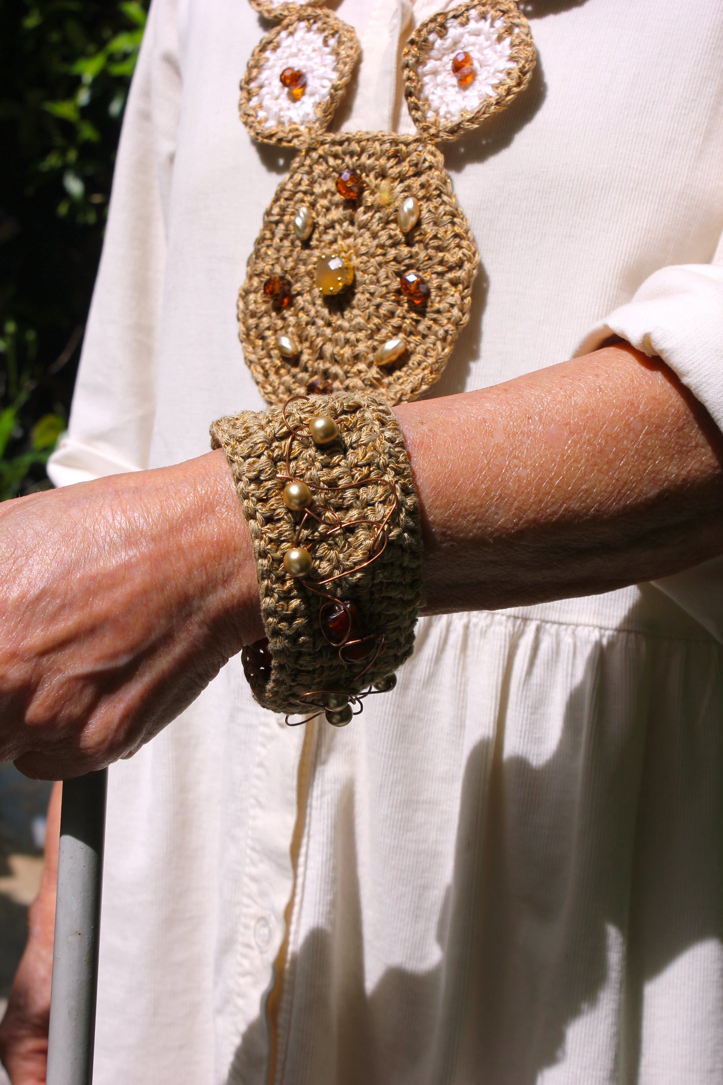 Crocheted bracelet
