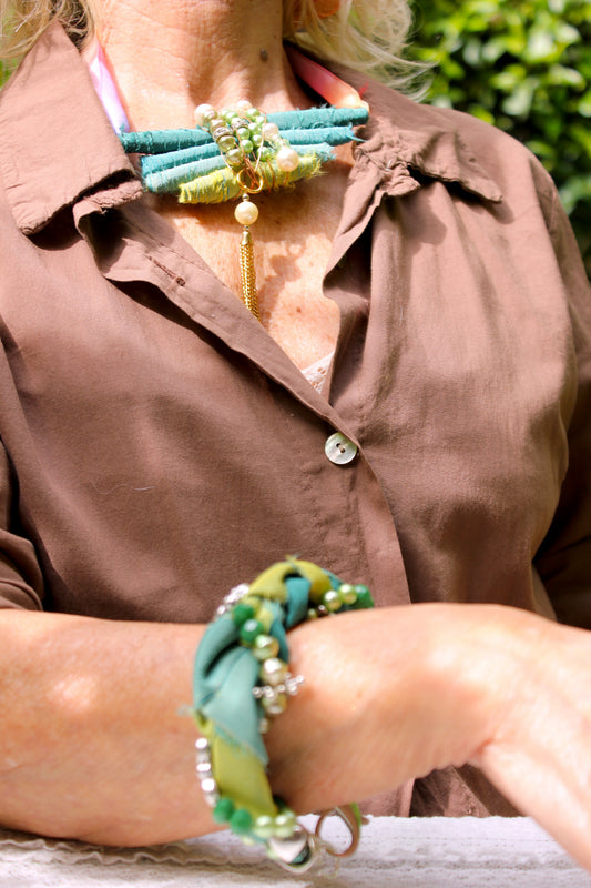 GREEN BOHEMIAN BRACELET