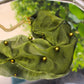 GREEN ORGANZA CLOUD NECKLACE