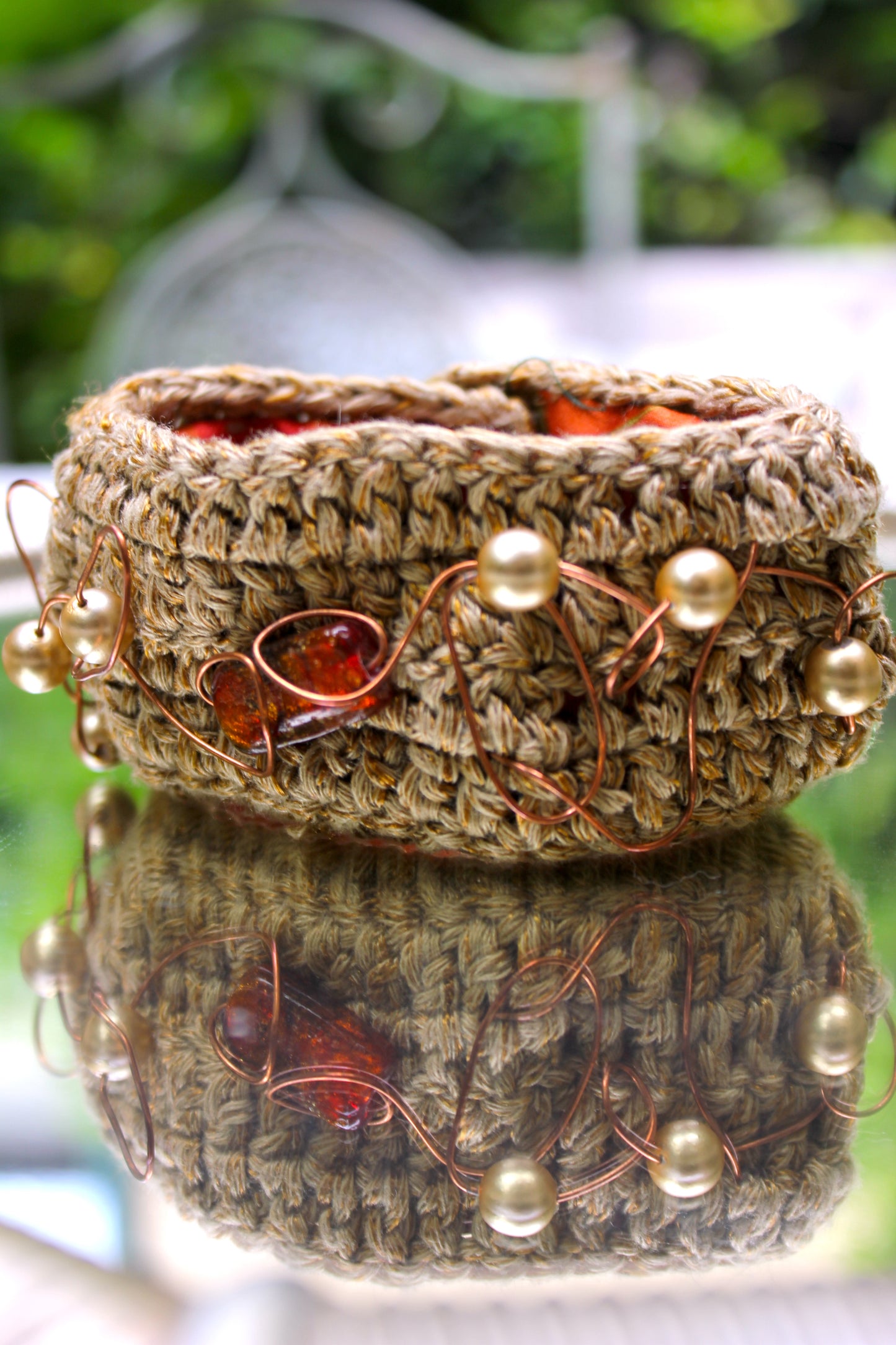 Crocheted bracelet
