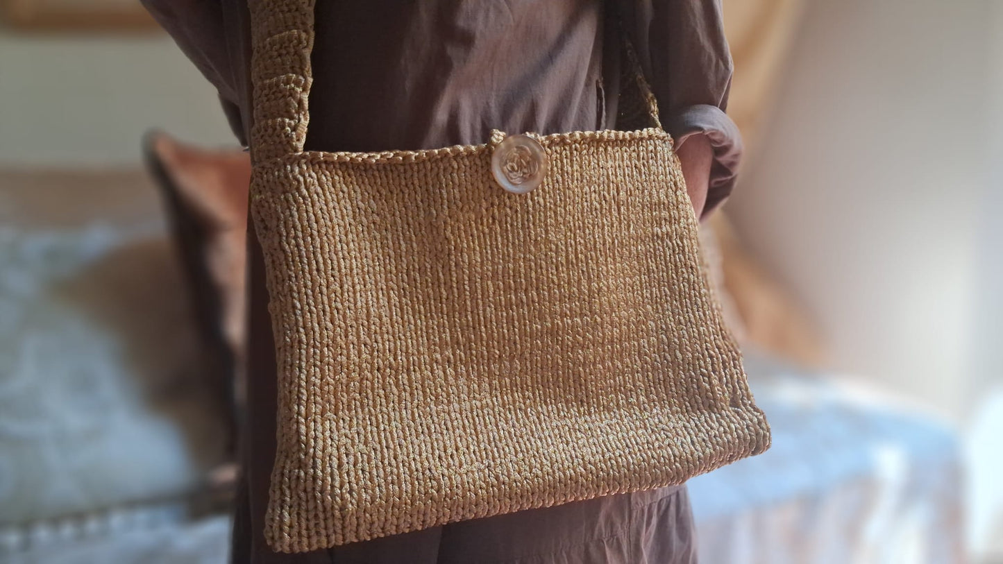 Gold-Yellow Shoulder Bag - One-of-a-Kind