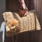Beige Raffia Envelope Bag - One-of-a-Kind