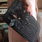 Black Raffia Envelope Bag - One-of-a-Kind