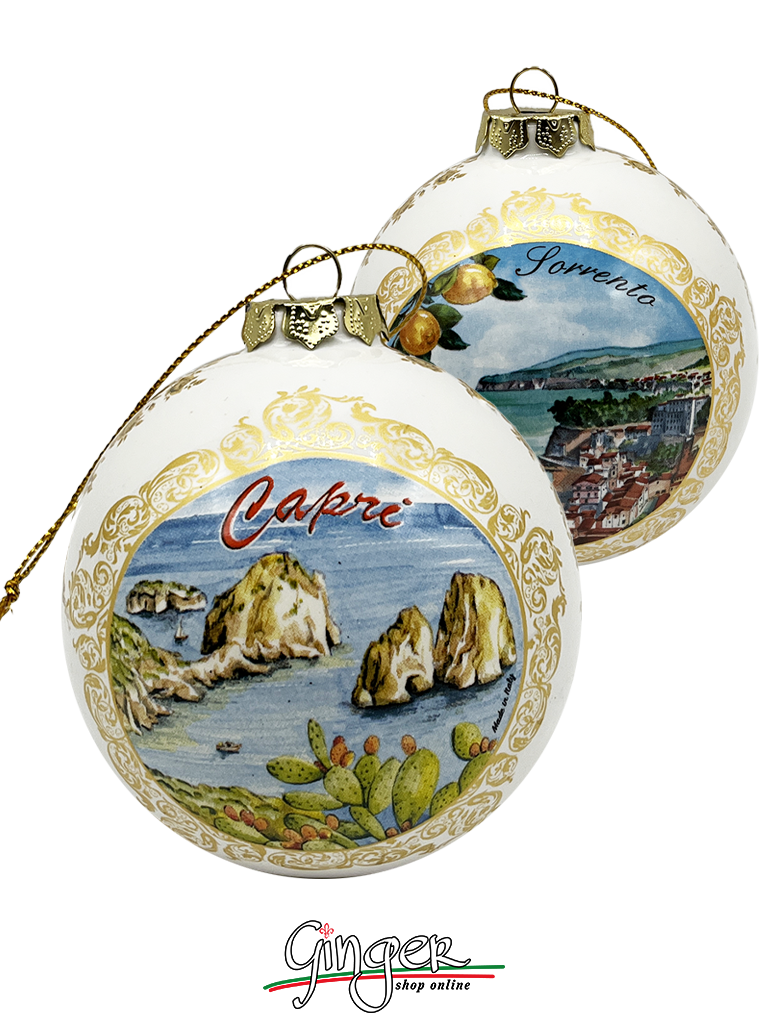CHRISTMAS BALL Ceramic - Capri and Sorrento