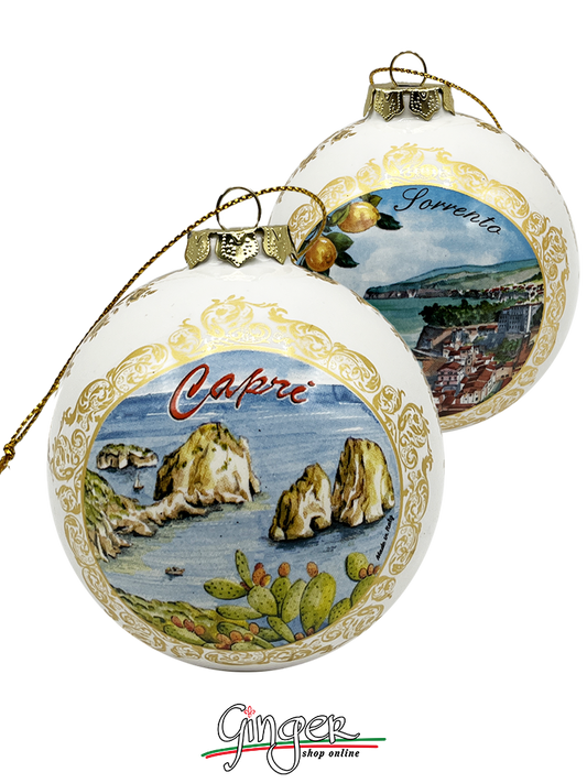 CHRISTMAS BALL Ceramic - Capri and Sorrento