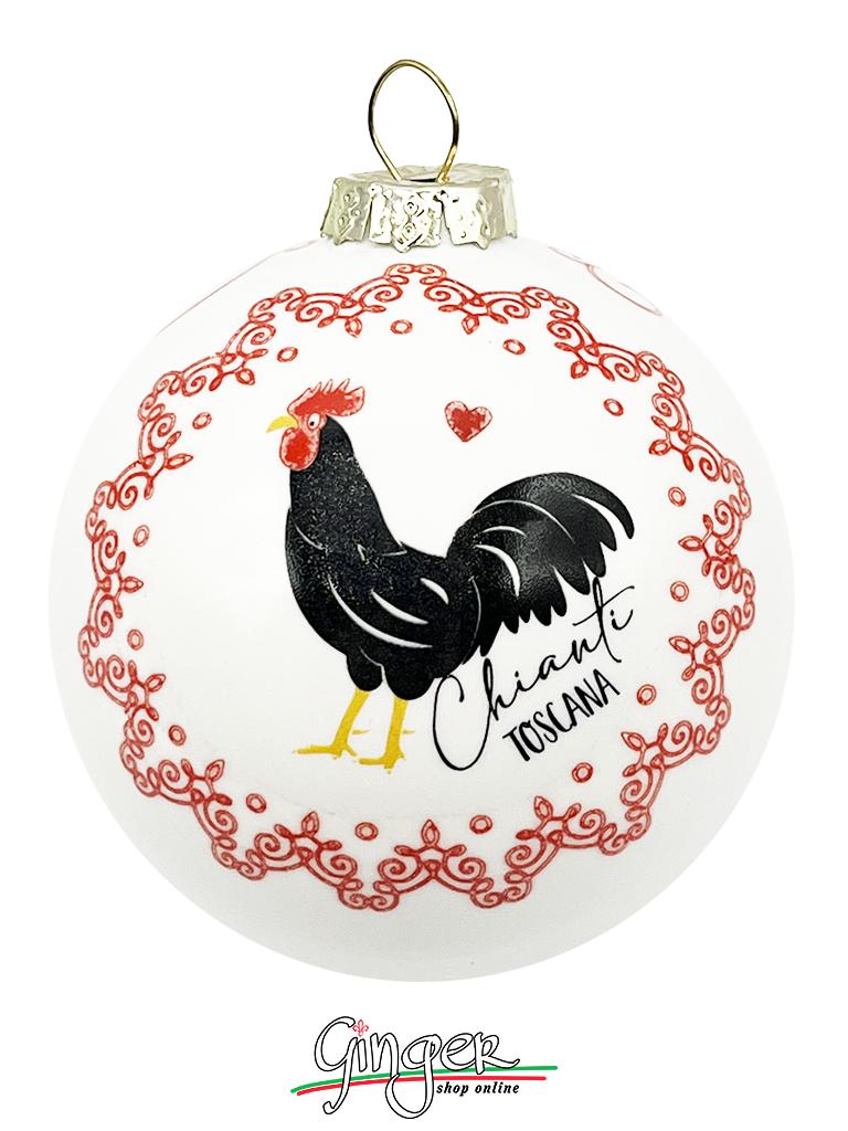 CHRISTMAS BALL Ceramic - Cities of Italy: Tuscany Chianti