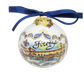 Christmas Ornaments: Frame blue - Florence Landscape and Ponte Vecchio - 3.14 in.