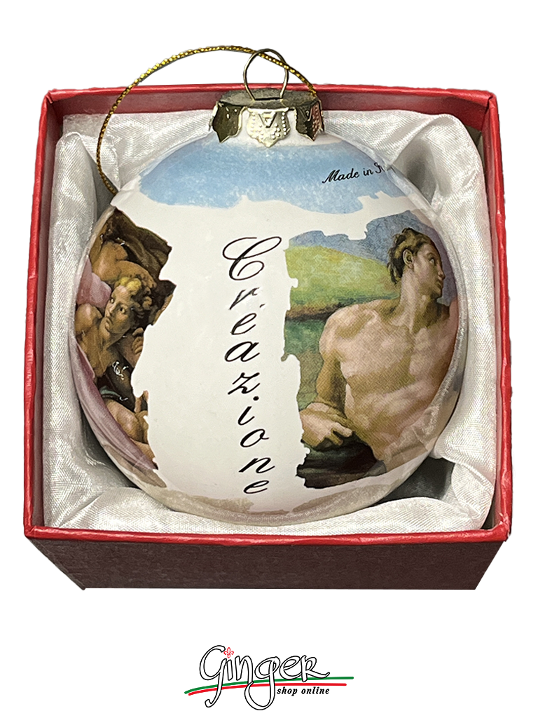 CHRISTMAS BALL Ceramic - Michelangelo's Sistine Chapel