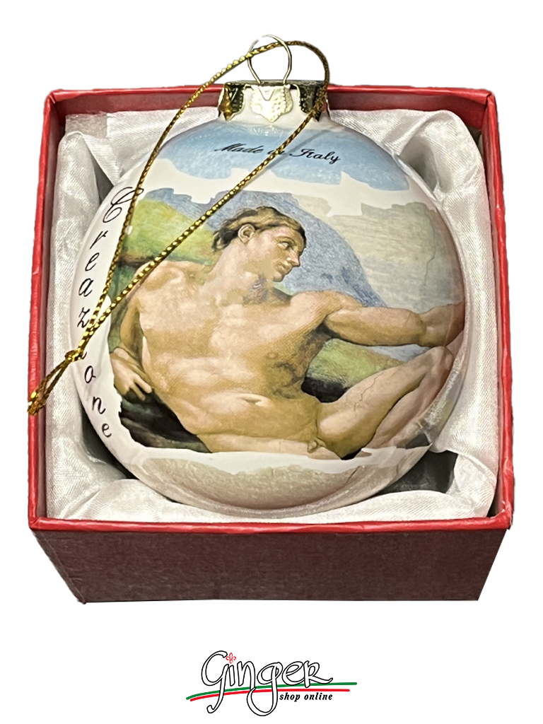 CHRISTMAS BALL Ceramic - Michelangelo's Sistine Chapel