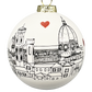 CHRISTMAS BALL Porcelain - Colored Italy Profile with Tricolor