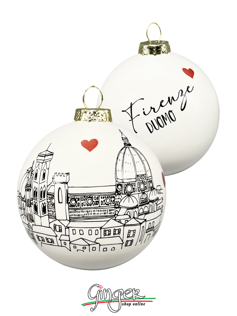 CHRISTMAS BALL Porcelain - Colored Italy Profile with Tricolor