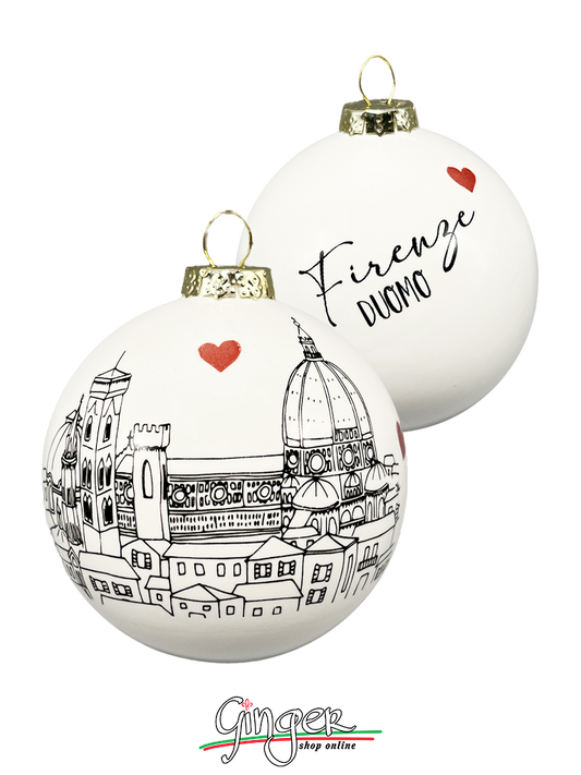CHRISTMAS BALL Ceramic - Cities of Italy: Florence