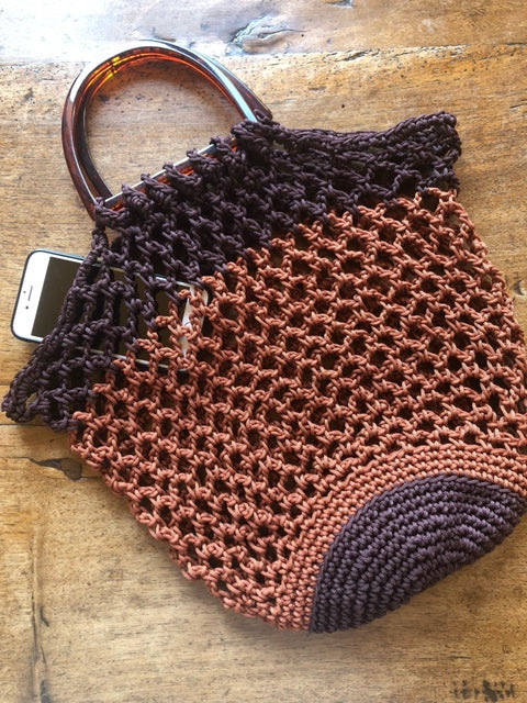 Brown mesh bag