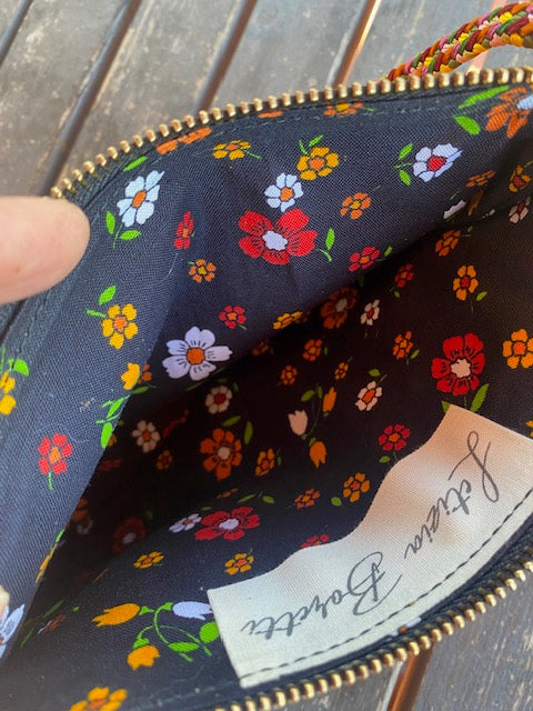 Yellow and orange suede cross body bags