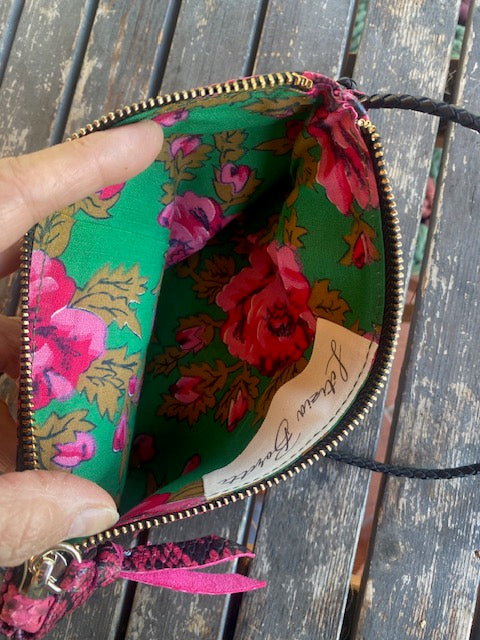 Fuxia Python Cross body bag