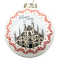 CHRISTMAS BALL Ceramic - Italian Cities: Milan
