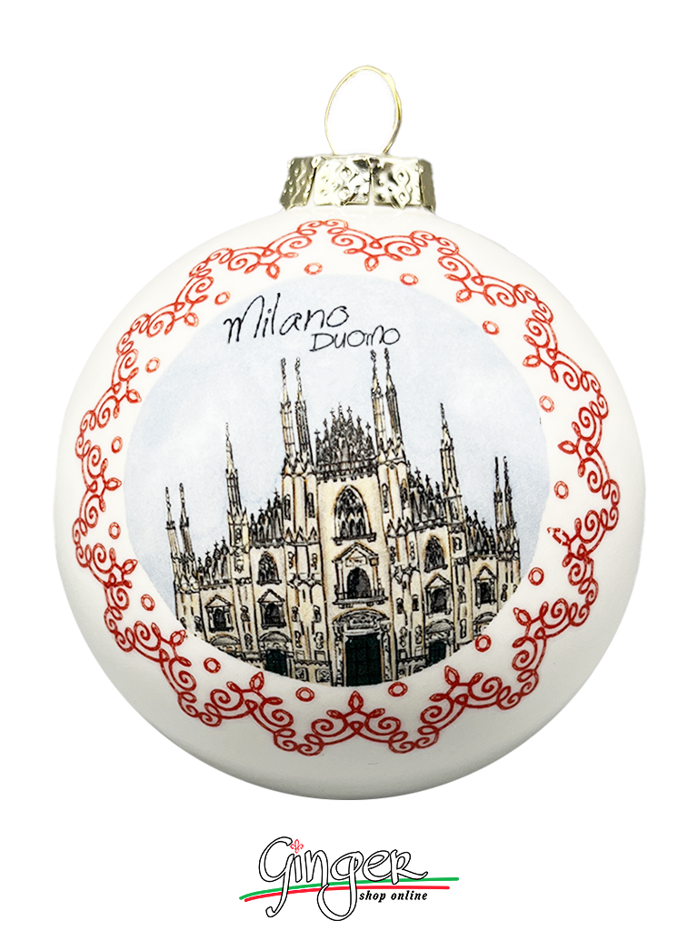CHRISTMAS BALL Ceramic - Italian Cities: Milan