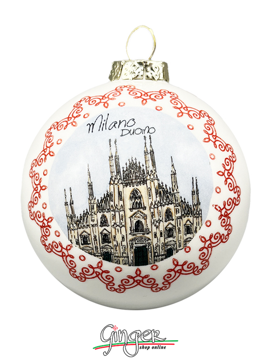 CHRISTMAS BALL Ceramic - Italian Cities: Milan