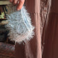 Mini Clutch with Rhinestone Handle in Silver - One-of-a-Kind