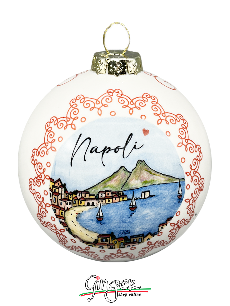 CHRISTMAS BALL Ceramic - Italian Cities: Naples
