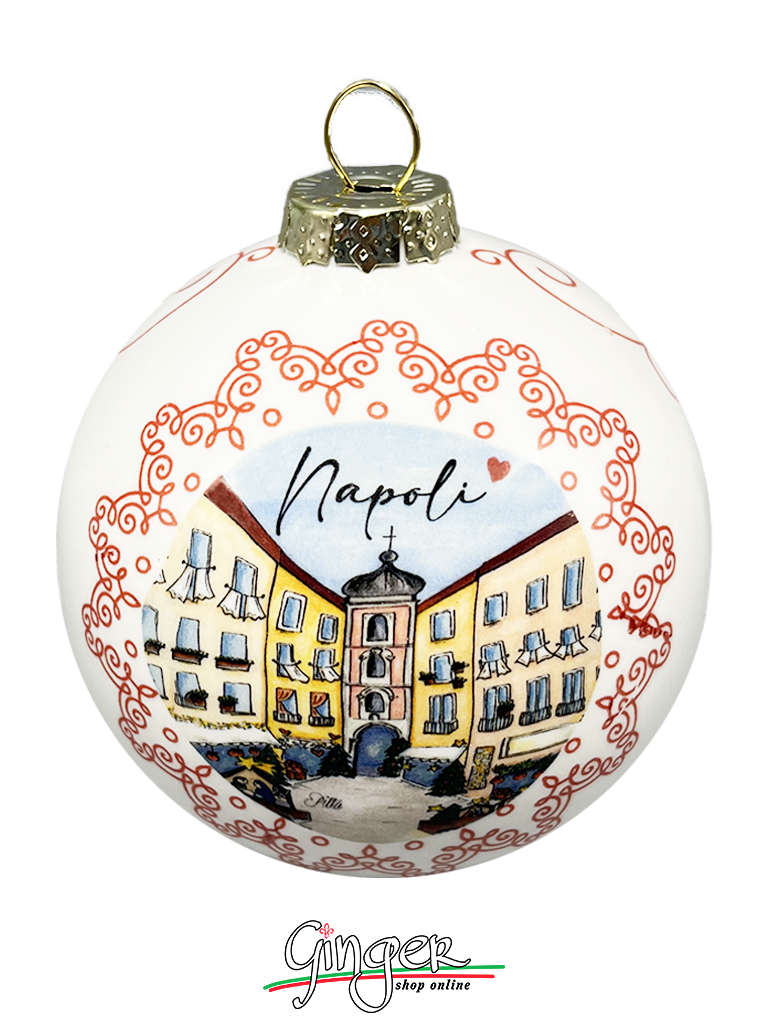 CHRISTMAS BALL Ceramic - Italian Cities: Naples