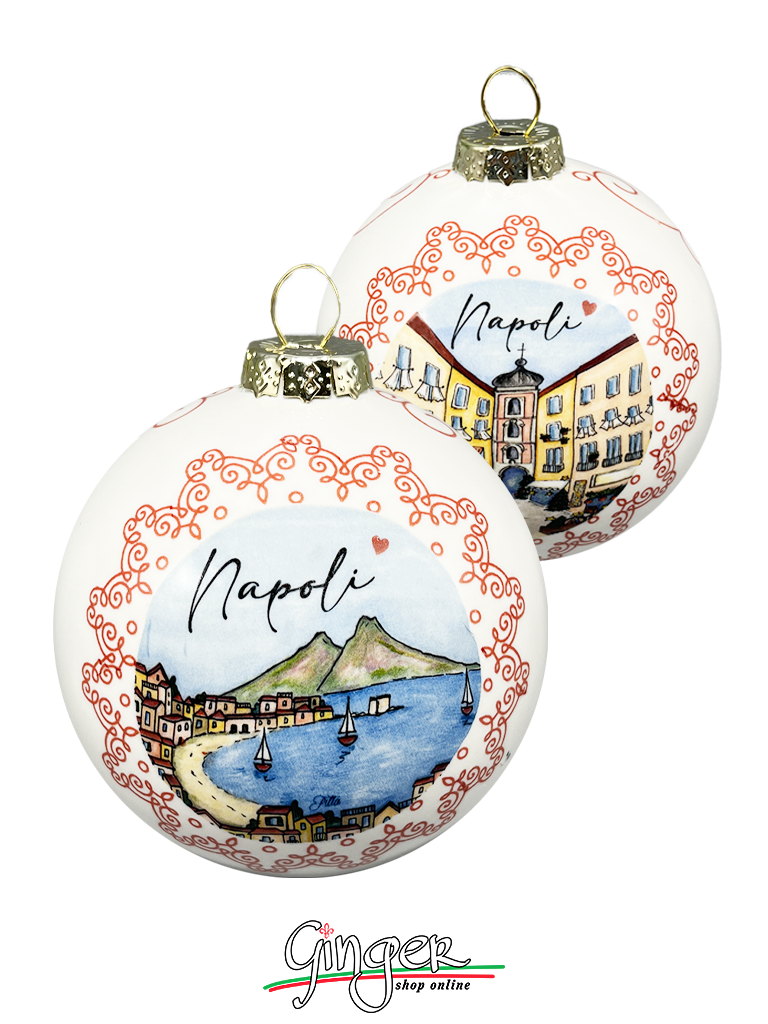 CHRISTMAS BALL Ceramic - Italian Cities: Naples
