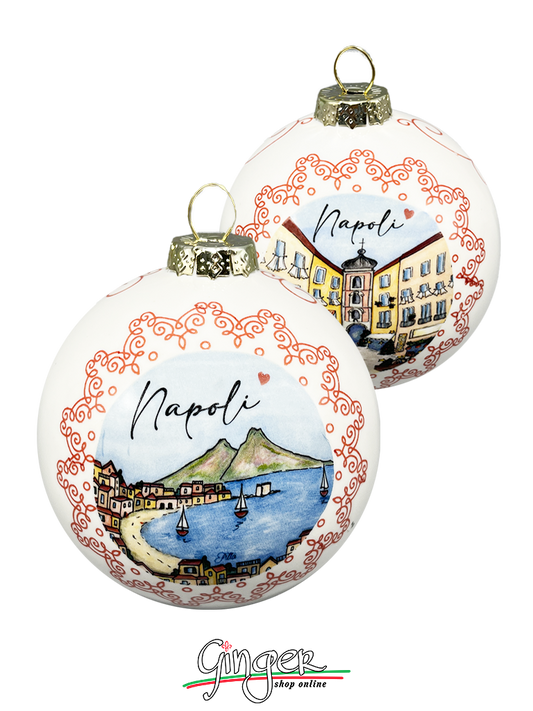 CHRISTMAS BALL Ceramic - Italian Cities: Naples