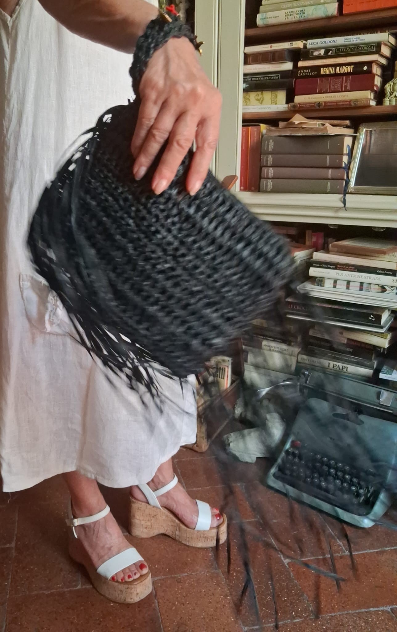 Black Fringed Clutch - One-of-a-Kind